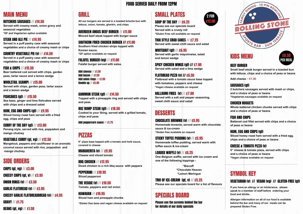 The new RSB Bar menu