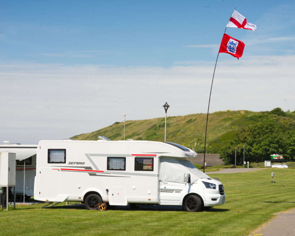 Electric hook up grass pitches