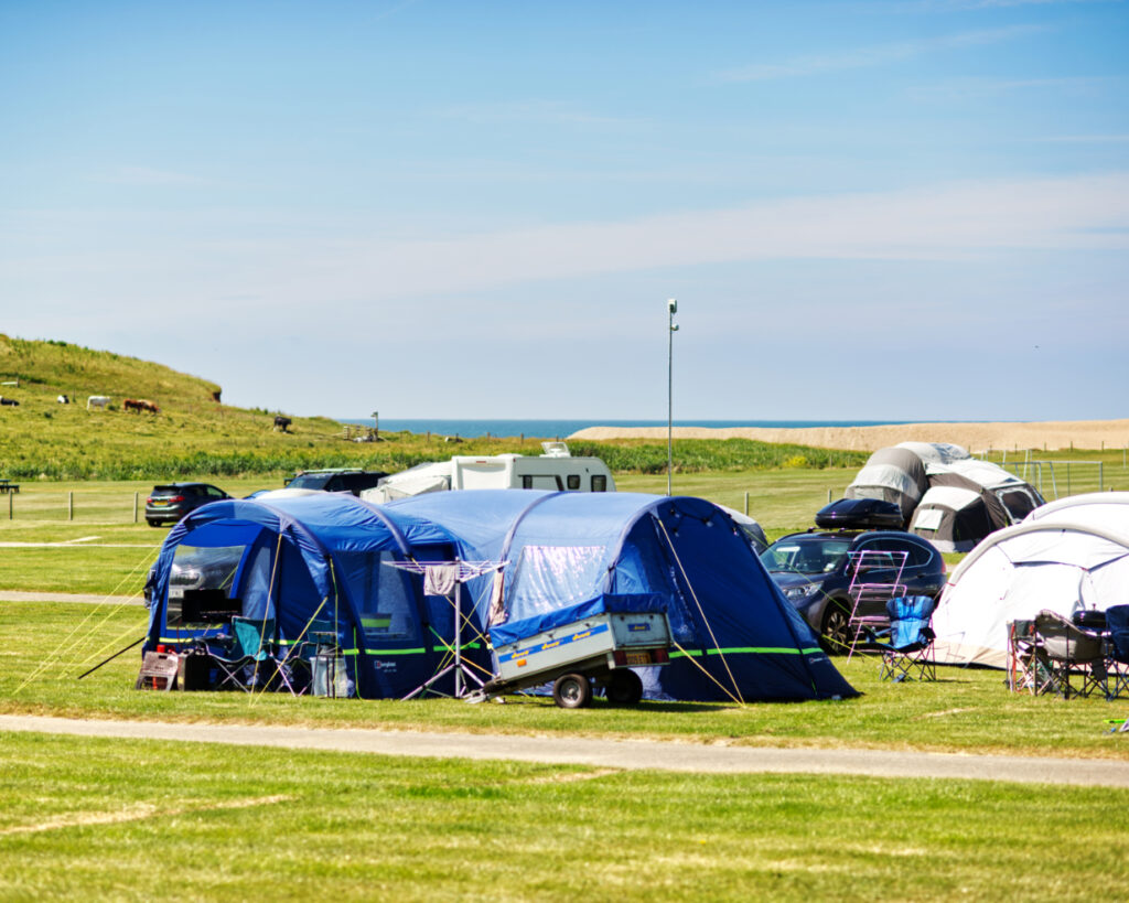 Camping with sea views